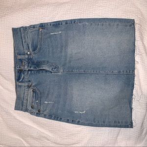 Denim mini skirt